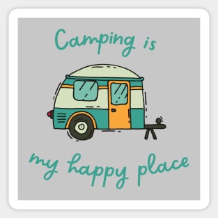 Camping Is My Happy Place Sticker